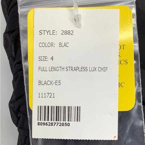 NEW! Dessy Collection Size 4 Strapless Sweatheart Chiffon Dress $284 msrp !24-1 - Picture 10 of 10